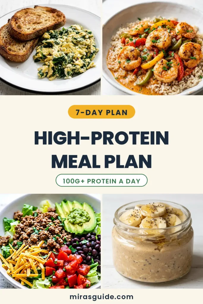 7-Day High-Protein Meal Plan (With Grocery List)