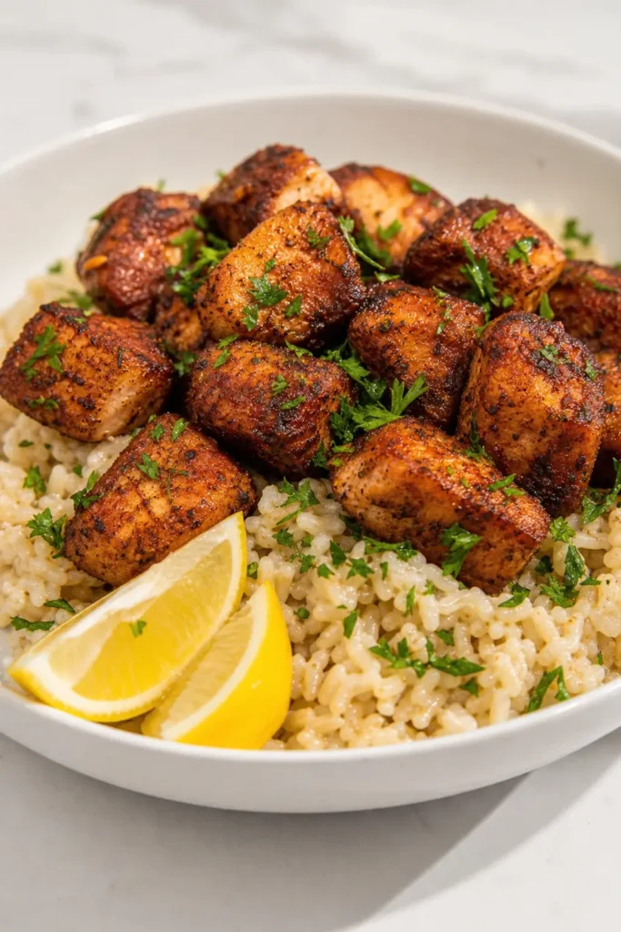 Blackened Air Fryer Salmon Bites (High-Protein, 10 Minutes)