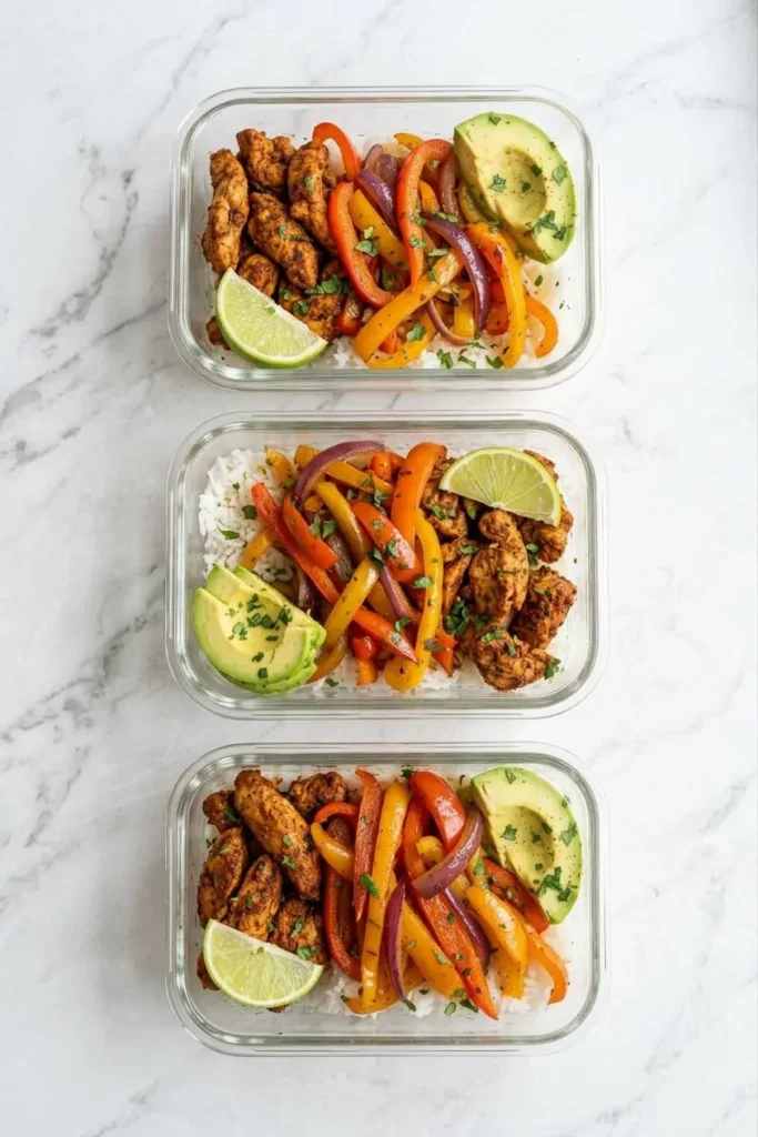 Chicken Fajita Meal Prep Bowls (Easy & Healthy)