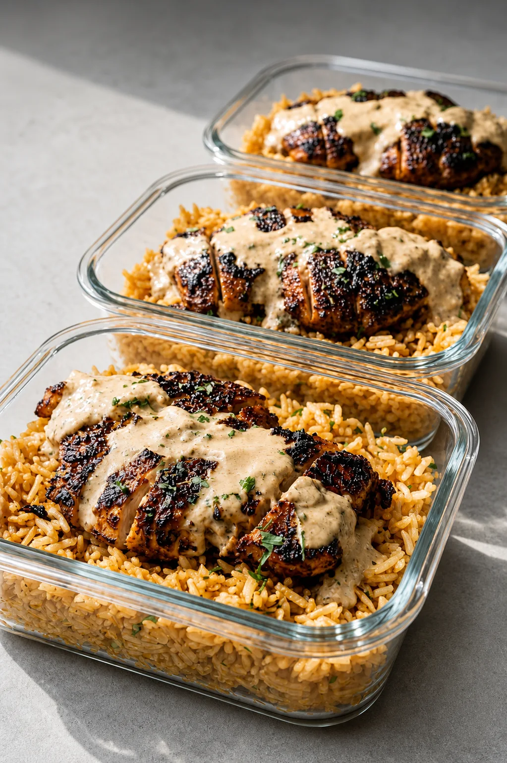 Creamy Cajun Chicken & Rice Bowls (High-Protein Meal Prep)