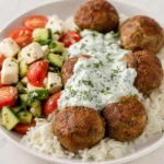 Greek Turkey Meatballs with Tzatziki (High-Protein Meal Prep)