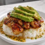 Honey Lime Chicken & Avocado Rice Stack (High-Protein)