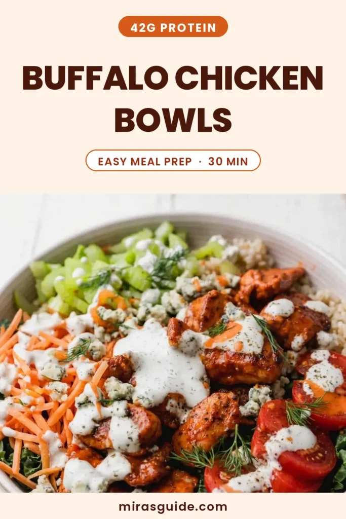 Buffalo Chicken Meal Prep Bowls (High-Protein)