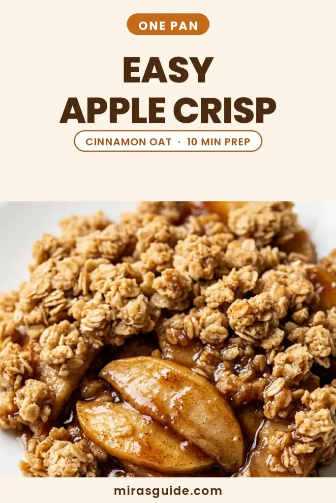 Easy Apple Crisp Recipe (6 Ingredients, No Mixer)