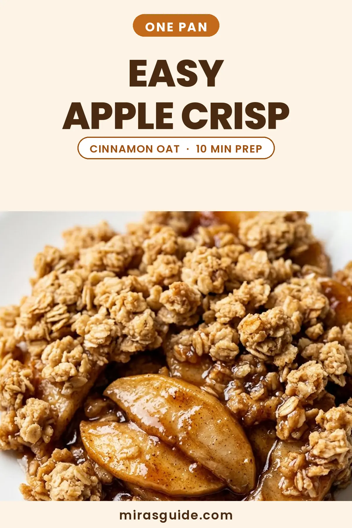 Easy Apple Crisp Recipe (6 Ingredients, No Mixer)