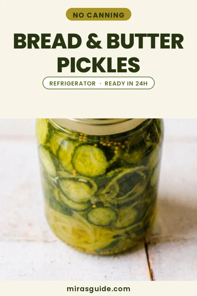 Easy Bread and Butter Pickles (No Canning Required)