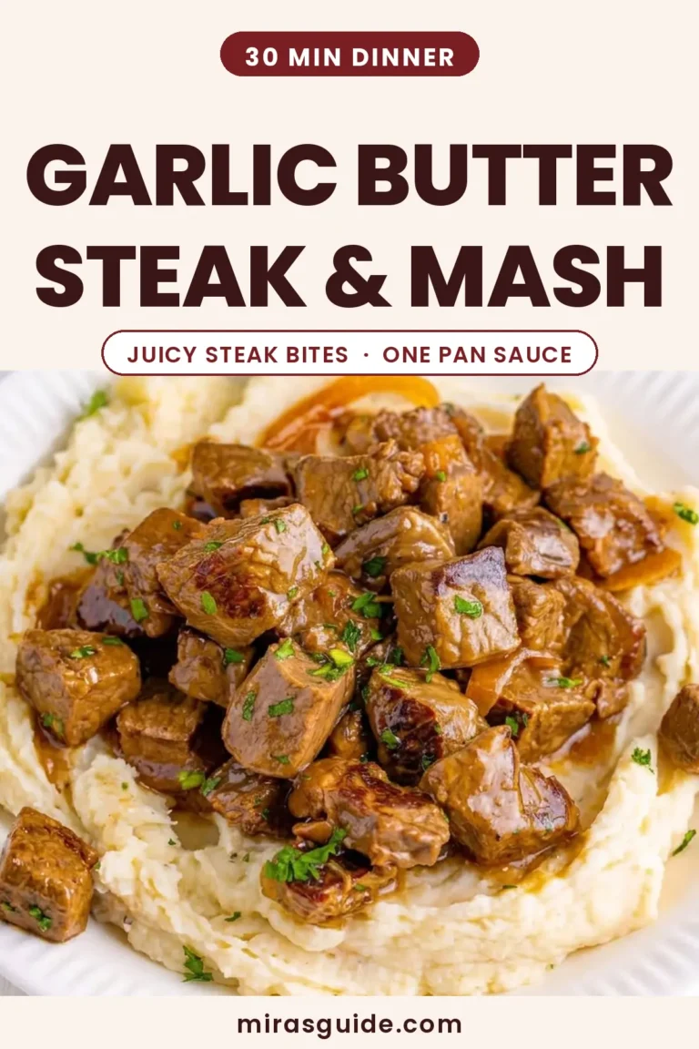 Garlic Butter Steak & Mashed Potato Meal Prep (High-Protein) recipe