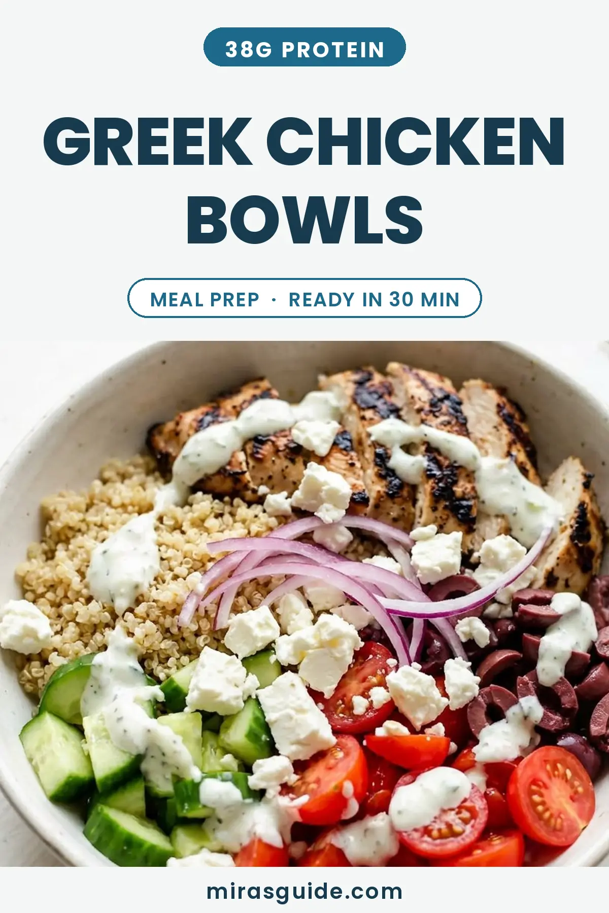 Greek Chicken Meal Prep Bowls (High-Protein)