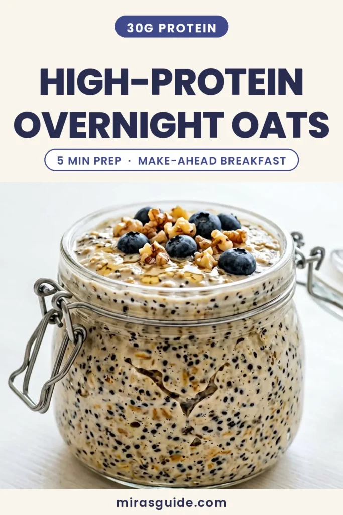 High-Protein Overnight Oats (Easy Meal-Prep Jars)