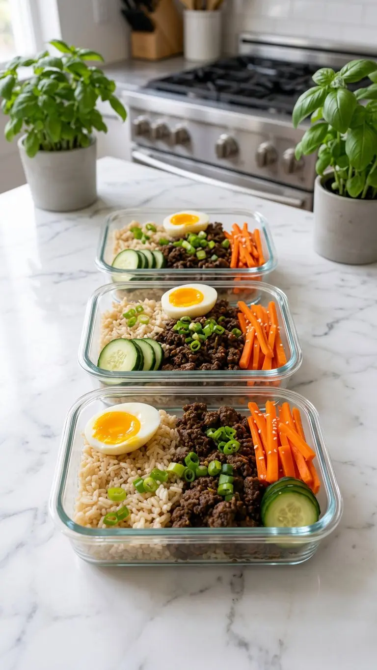 Healthy Korean Beef Rice Bowl (512 Cal, High Protein)