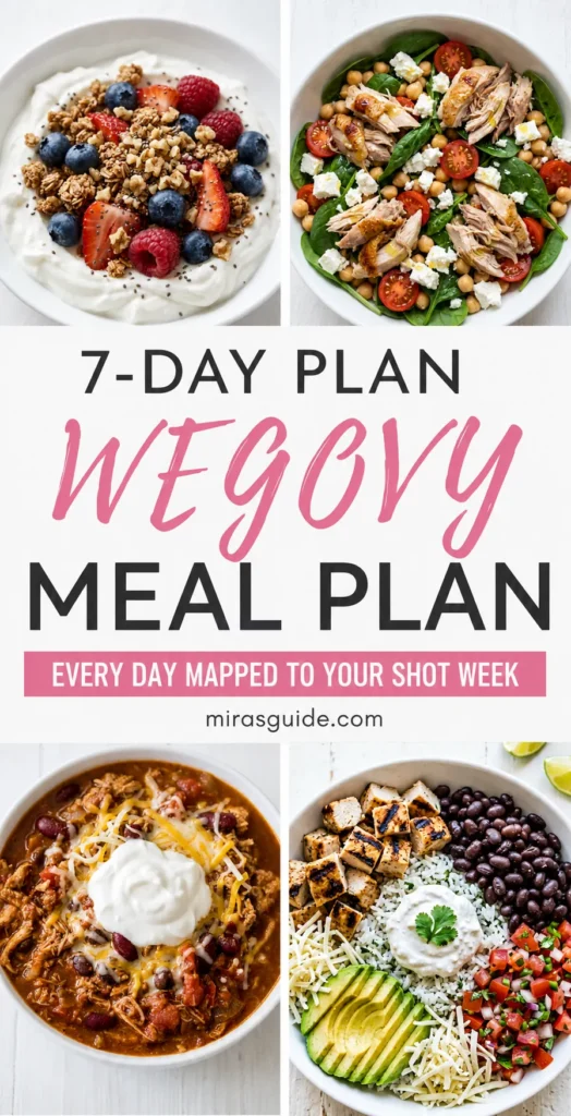 Wegovy 7-Day Meal Plan Pinterest meal plan pin