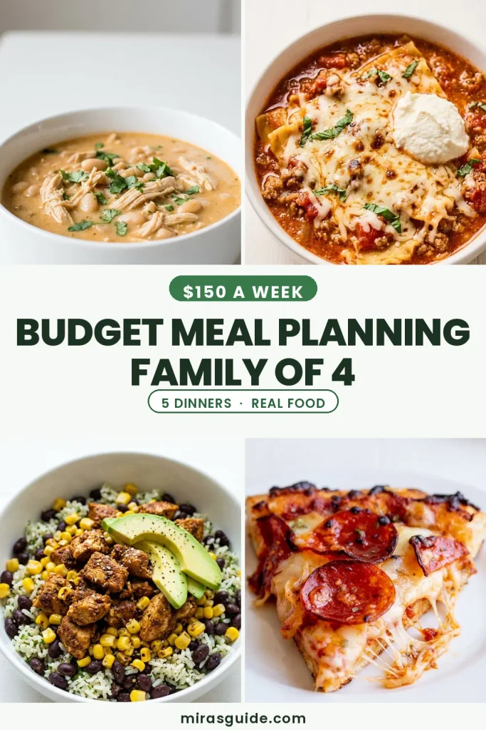 Budget Meal Planning Family of 4 (The $150-a-Week System That Works)