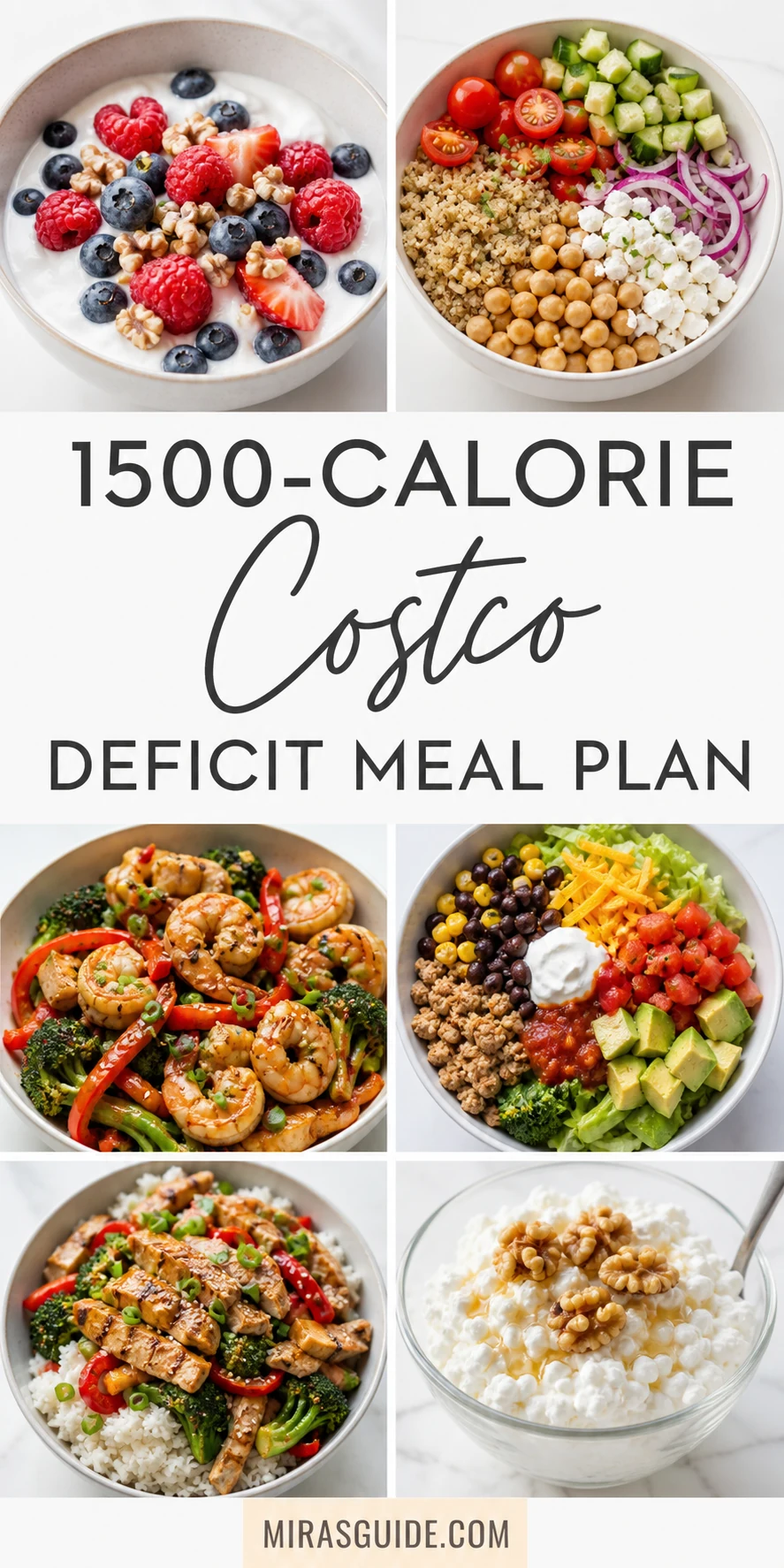 Calorie Deficit Meal Plan Costco Pinterest meal plan graphic