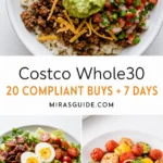 Costco Whole30 Meal Plan Pinterest meal plan graphic