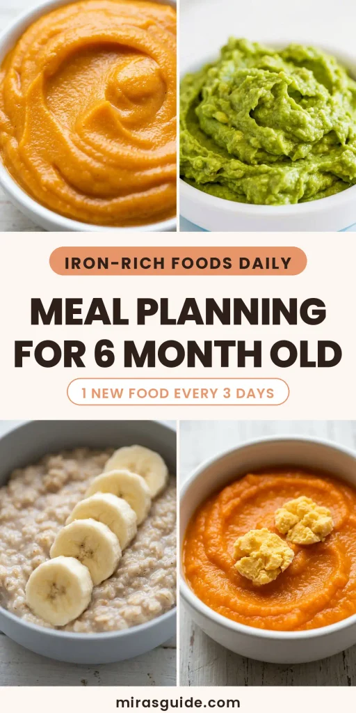 Meal Planning for a 6 Month Old (The First-Foods Weekly Framework)