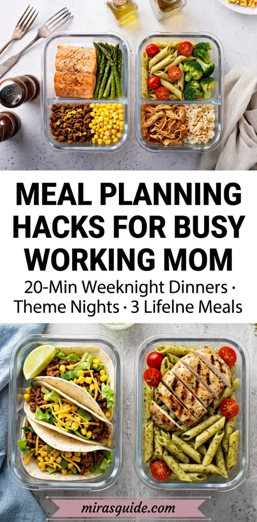 Meal Planning Hacks for Busy Working Moms (The Under-30-Minute Weeknight Framework)