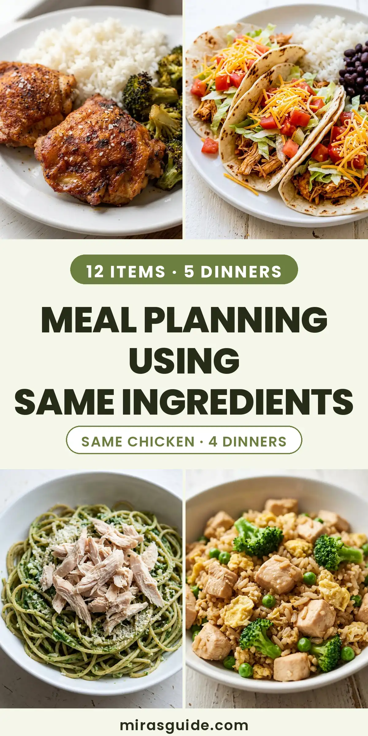 Meal Planning Using Same Ingredients (The Ingredient Stacking System)