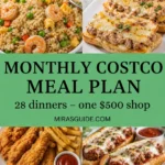 Monthly Costco Meal Plan Pinterest meal plan graphic