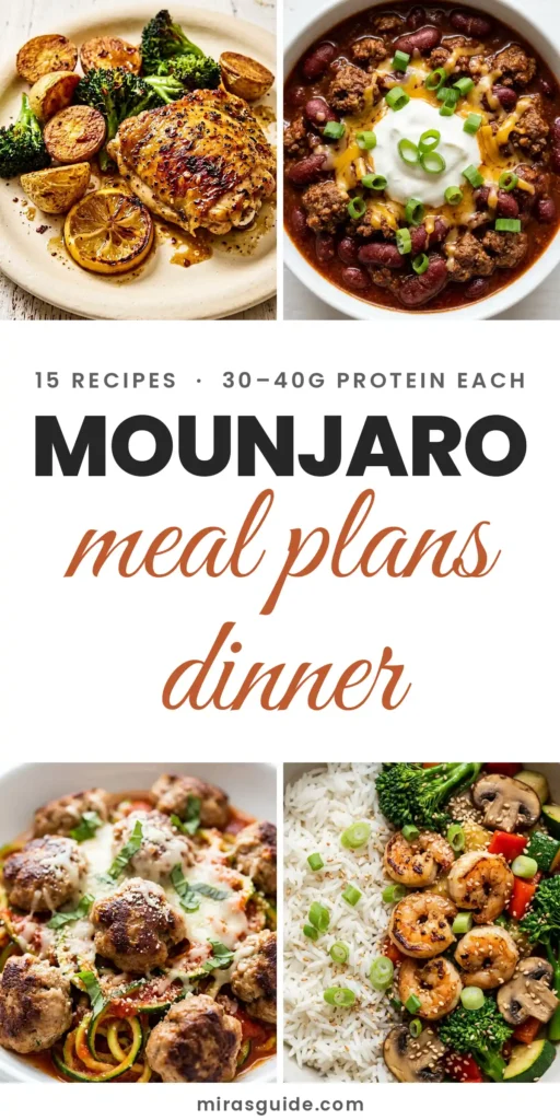 Mounjaro meal plans dinner with 15 high-protein recipes