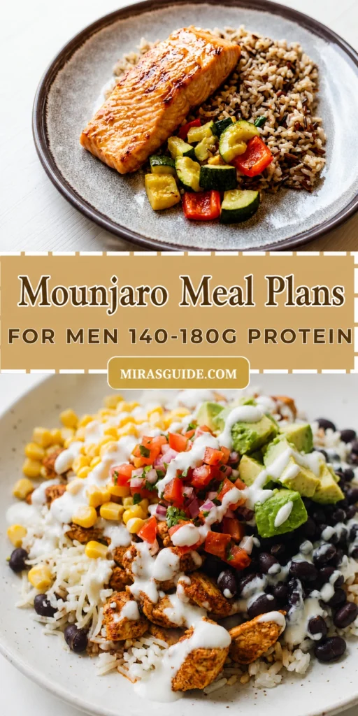 Mounjaro Meal Plans for Men Pinterest meal plan graphic