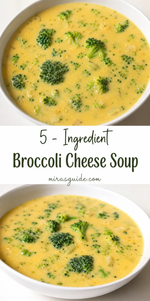 Bowl of broccoli cheese soup