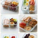 Bento box snack prep ideas collage