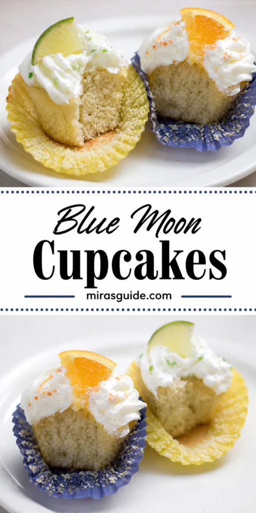 Blue Moon cupcakes — orange beer cupcakes with citrus frosting