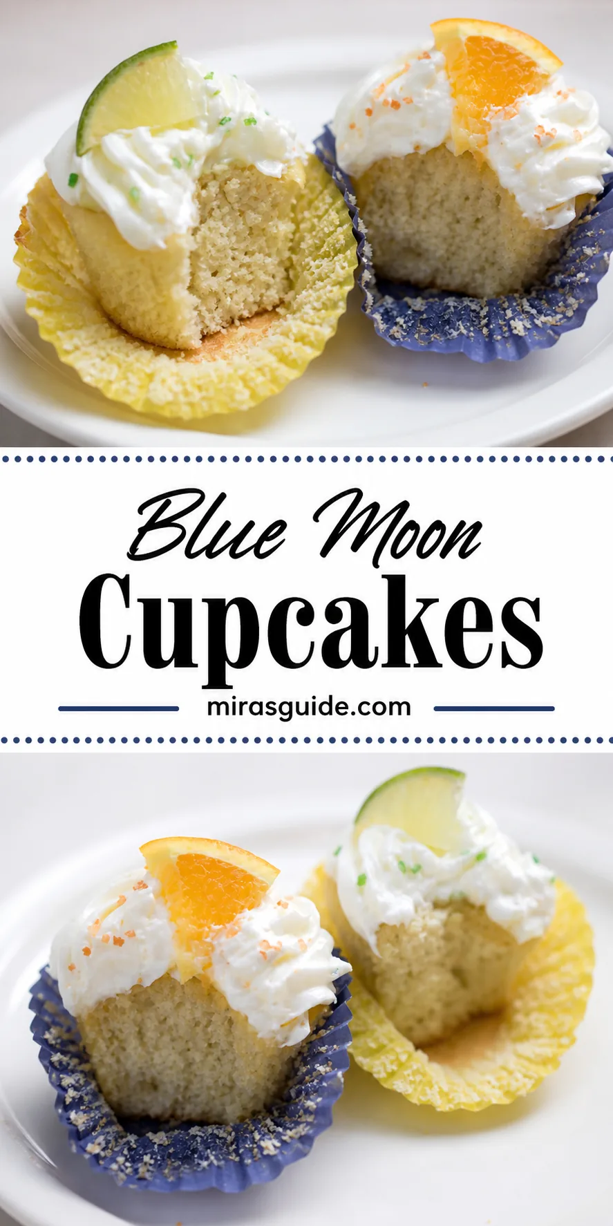 Blue Moon cupcakes — orange beer cupcakes with citrus frosting