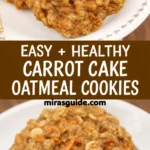 Healthy carrot cake oatmeal cookies with grated carrot