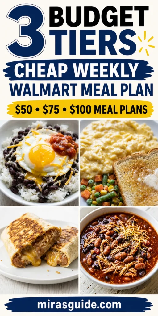 Cheap Weekly Meal Plan Walmart Pinterest meal plan pin