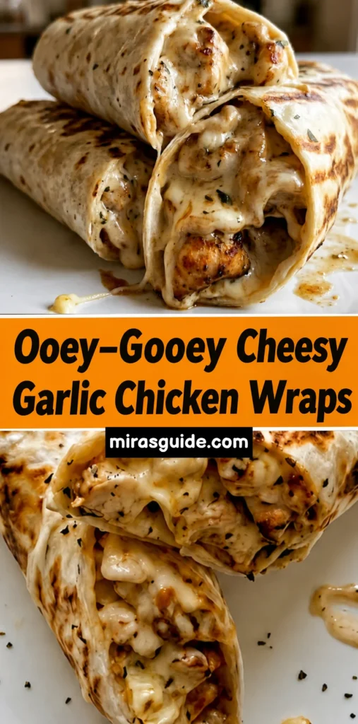 Cheesy Garlic Chicken Wraps