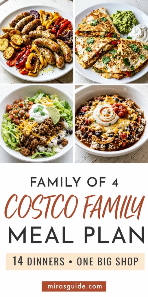 Costco Family Meal Plan Pinterest meal plan pin