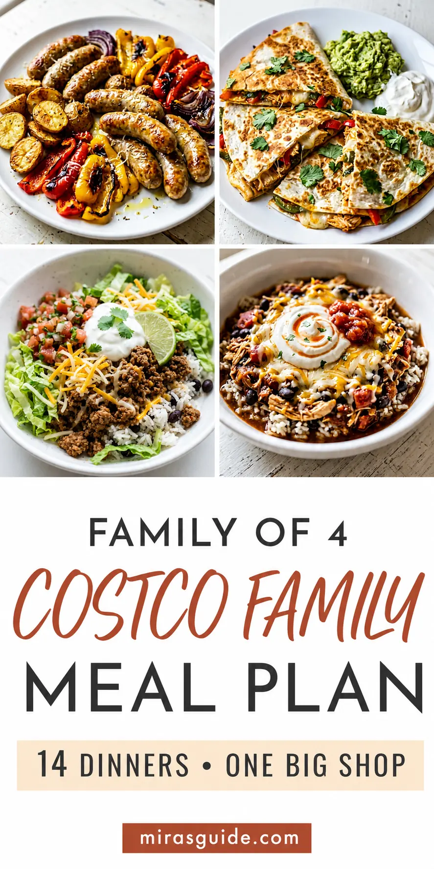 Costco Family Meal Plan Pinterest meal plan pin