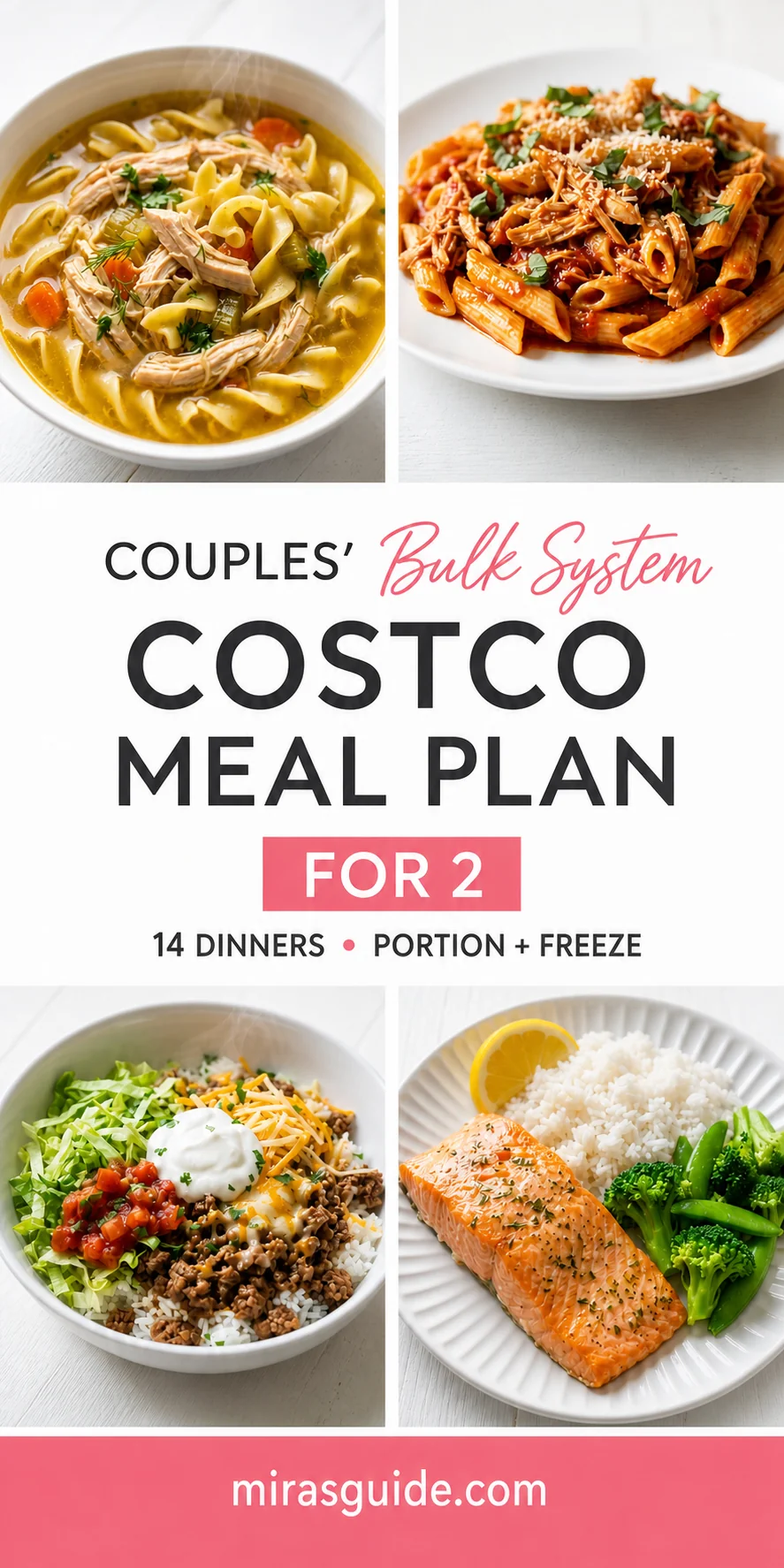 Costco Meal Plan for 2 Pinterest meal plan pin