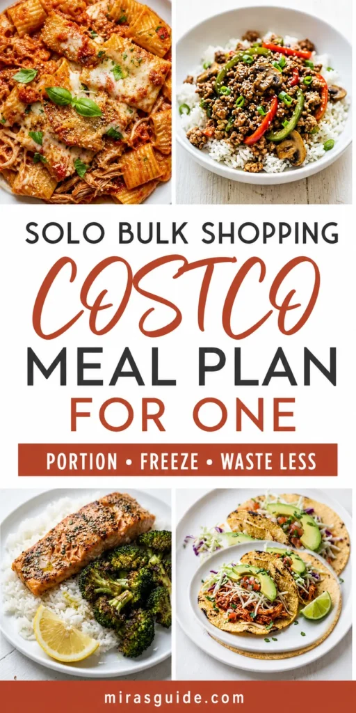 Costco Meal Plan for One Pinterest meal plan pin