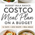 Costco Meal Plan on a Budget Pinterest meal plan pin