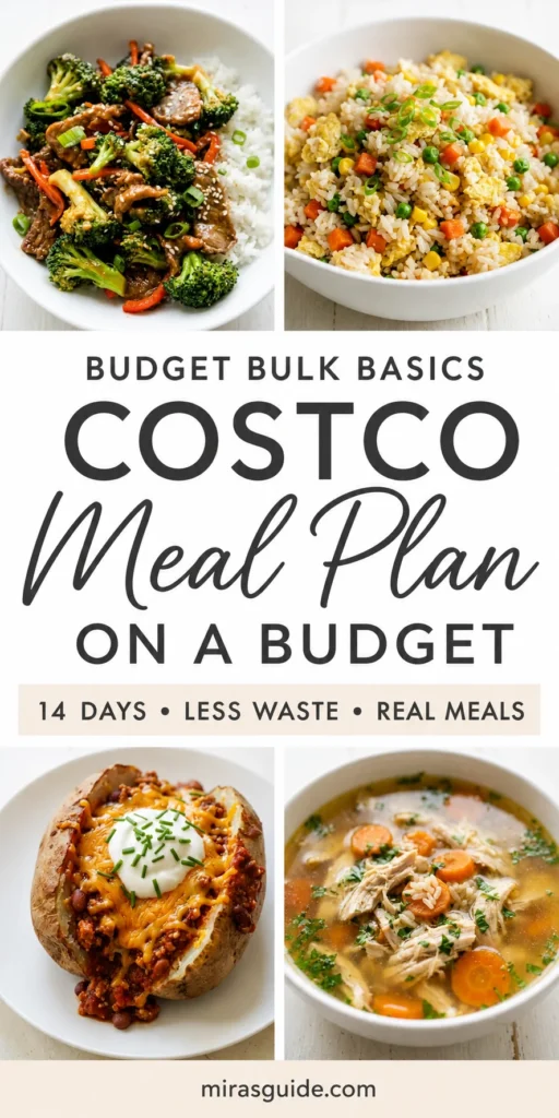 Costco Meal Plan on a Budget Pinterest meal plan pin