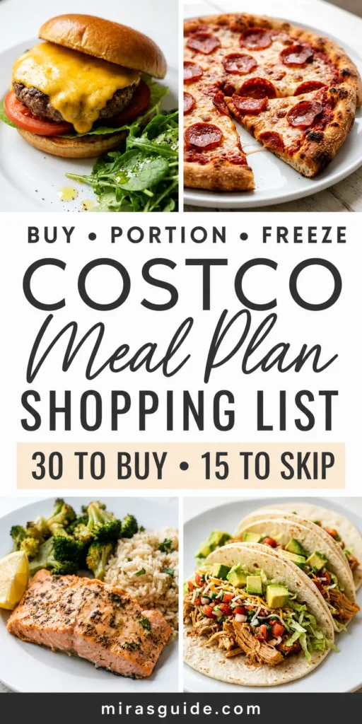 Costco Meal Plan Shopping List Pinterest meal plan pin