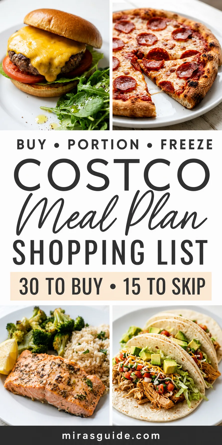 Costco Meal Plan Shopping List Pinterest meal plan pin
