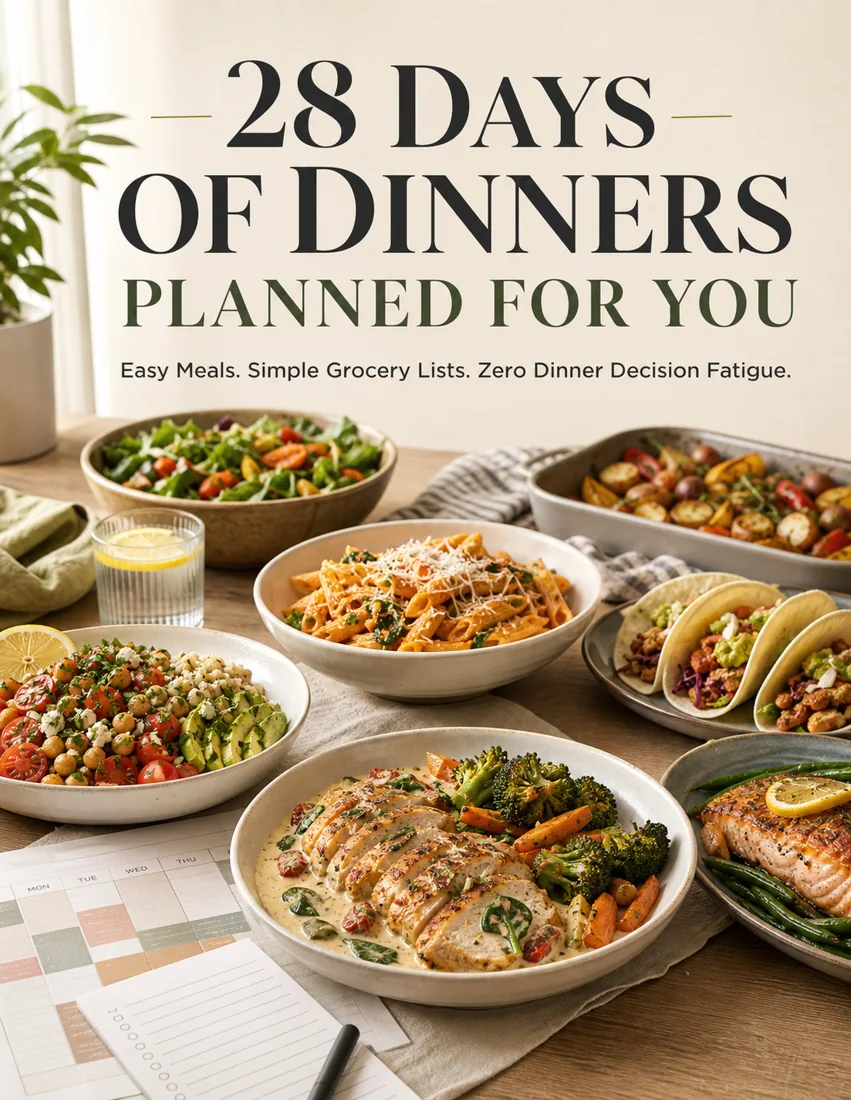 28 Days of Dinners Planned for You product cover