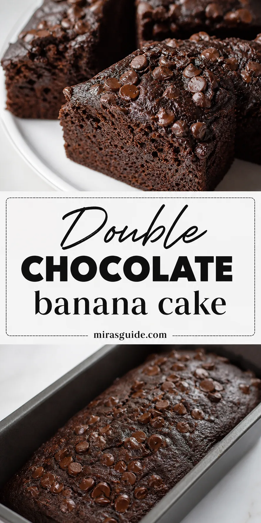 Double chocolate banana cake — one bowl recipe
