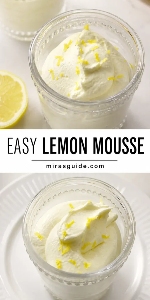 Easy lemon mousse — 10 minute no-bake dessert