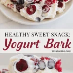 Healthy yogurt bark with mixed berries and coconut
