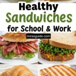 Collage of sandwiches for school and work