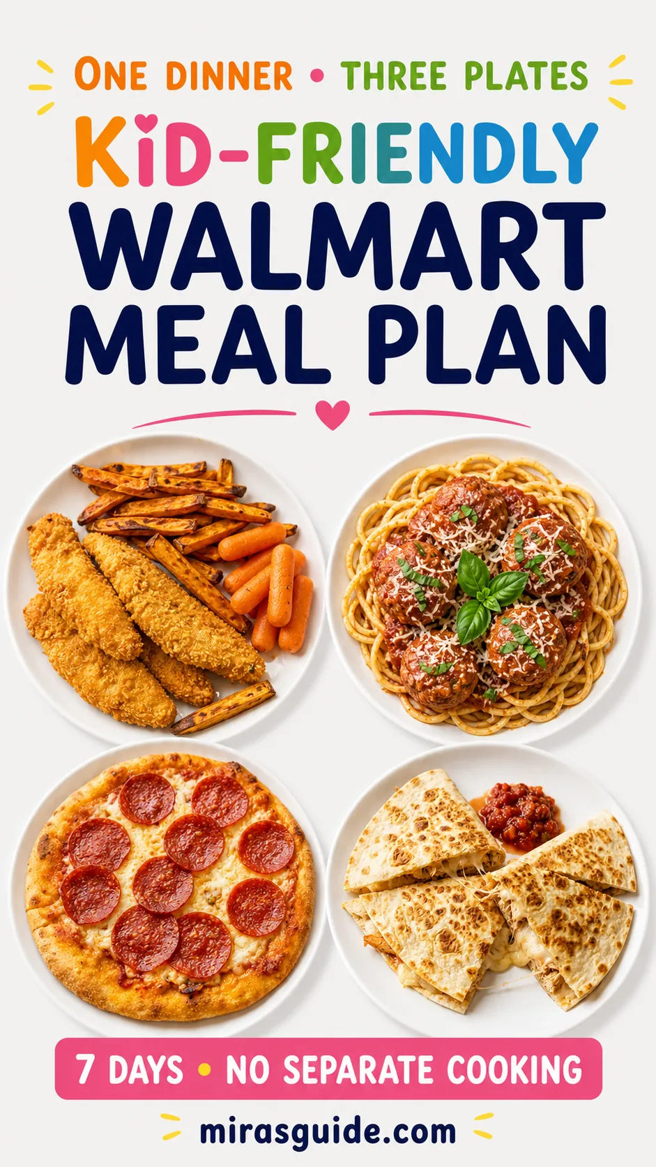 Kid Friendly Walmart Meal Plan Pinterest meal plan pin