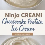 Ninja Creami cheesecake protein ice cream in a bowl