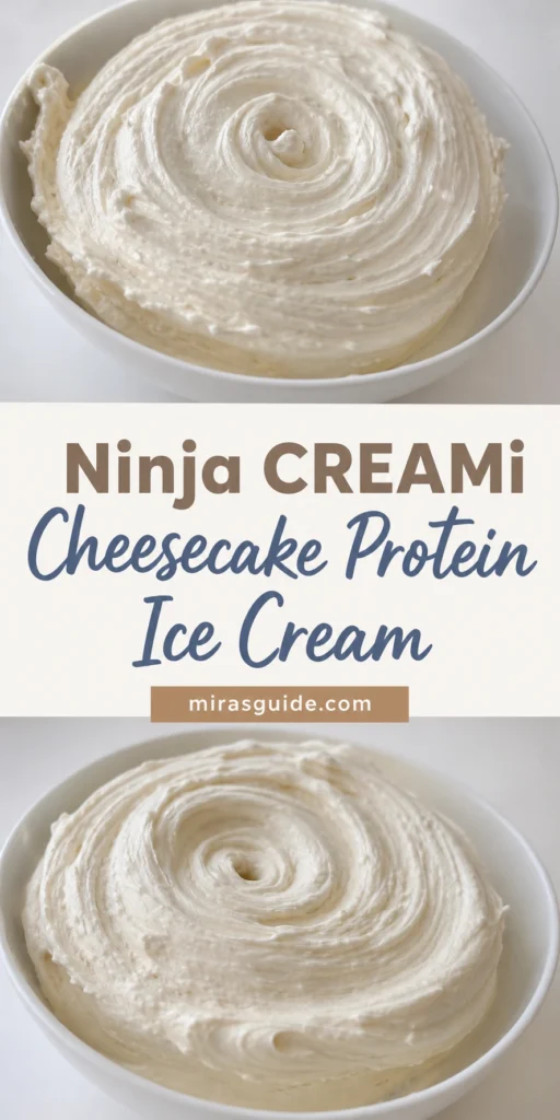 Ninja Creami cheesecake protein ice cream in a bowl