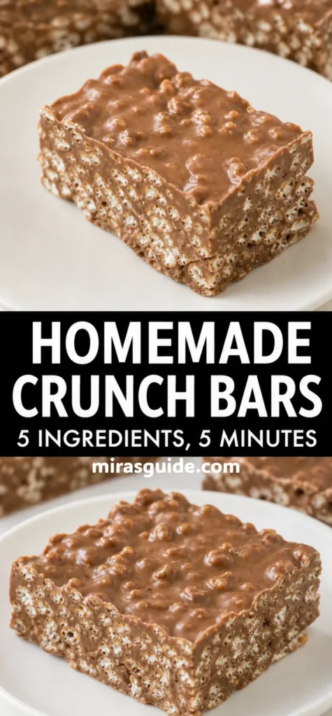 No-bake chocolate peanut butter crunch bars on a white plate