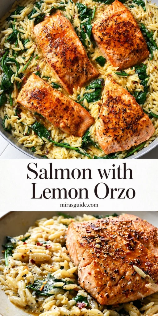 Salmon with Lemon Orzo