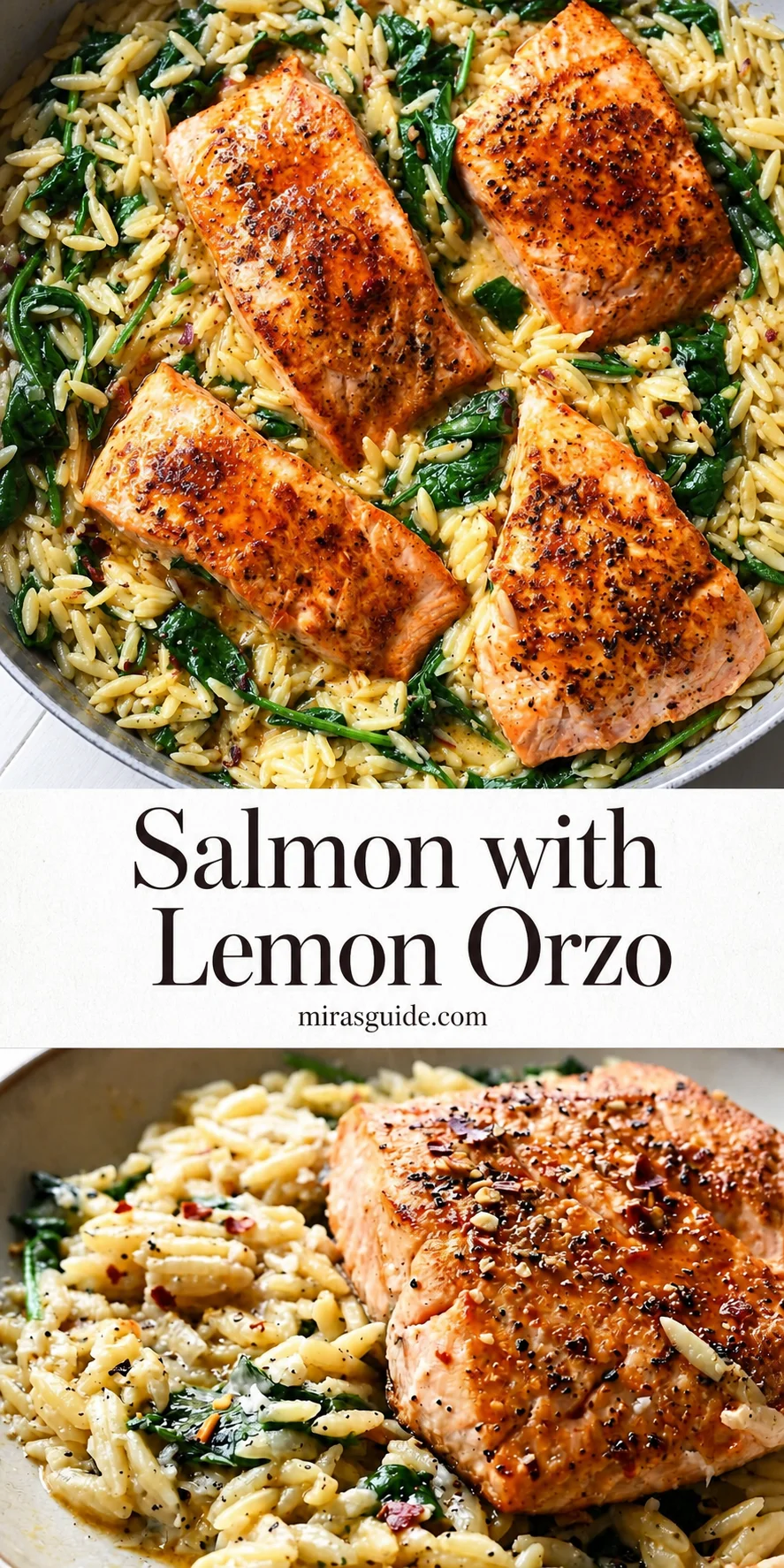 Salmon with Lemon Orzo